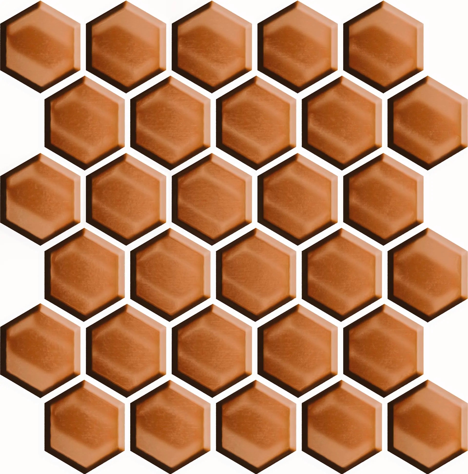 Copper Glass Mosaic Hexagon 250x258 Ceramika Color